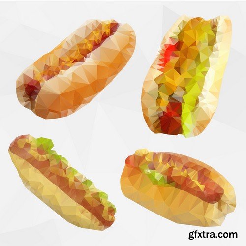 Stock Vectors - Fast Food 6, 25xEPS