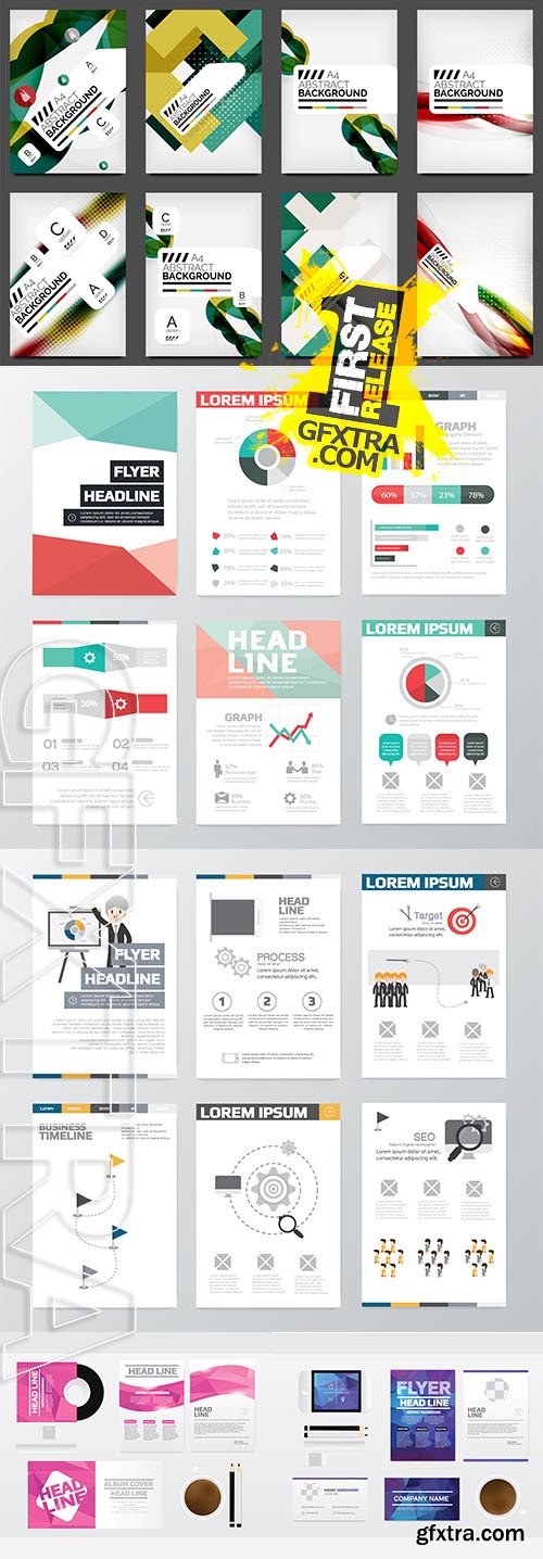 Vector - Set of Business Flyer, Brochure Design Templates