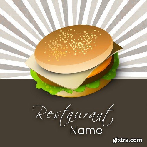 Stock Vectors - Fast Food 6, 25xEPS