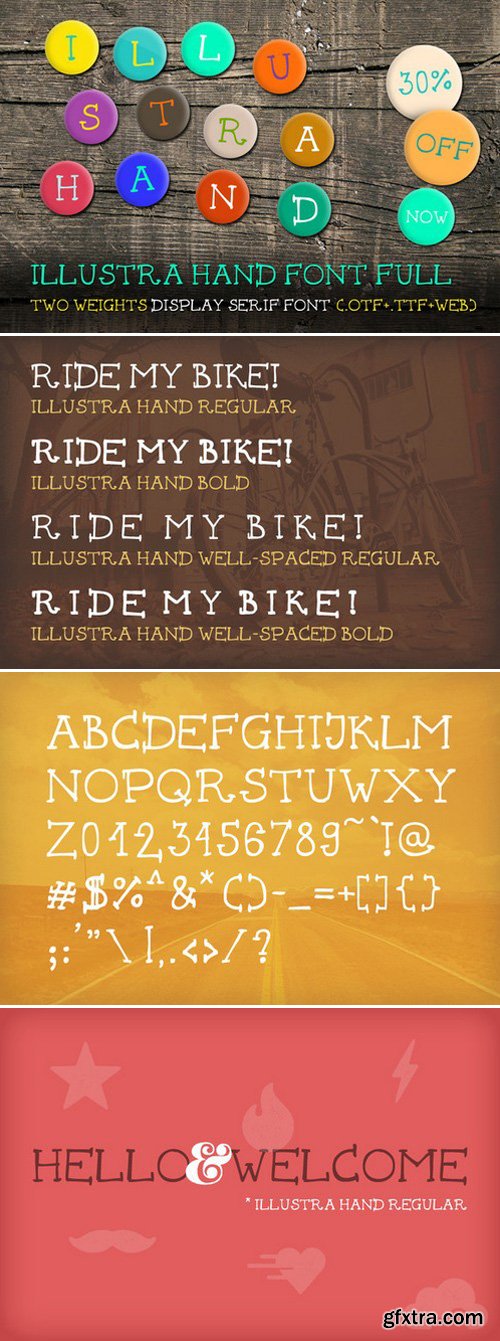 CM - [-70%] 9 Hand-drawn Fonts Bundle