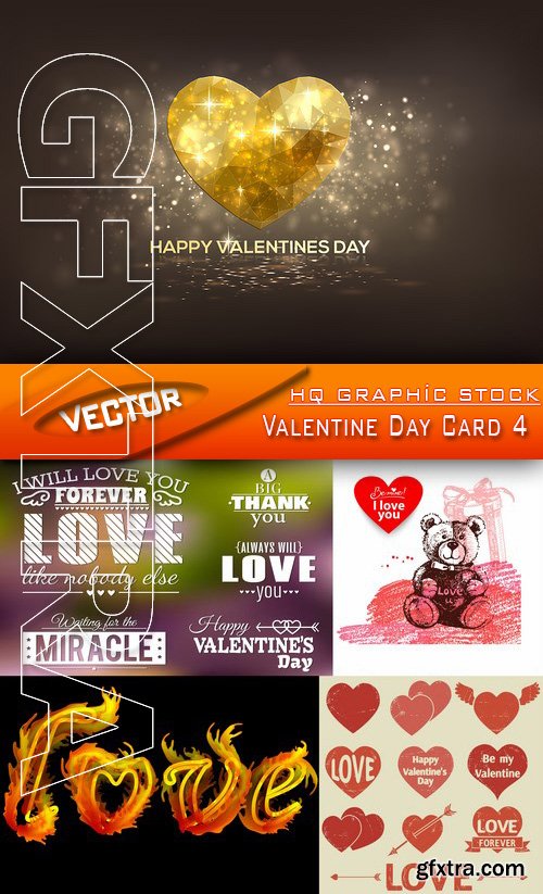 Stock Vector - Valentine Day Card 4