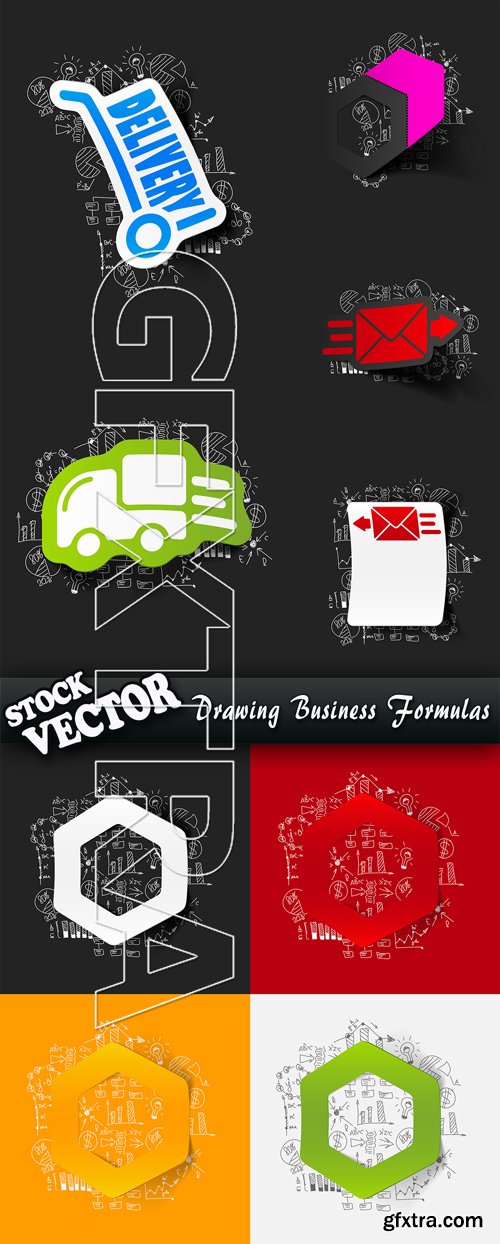 Stock Vector - Drawing Business Formulas