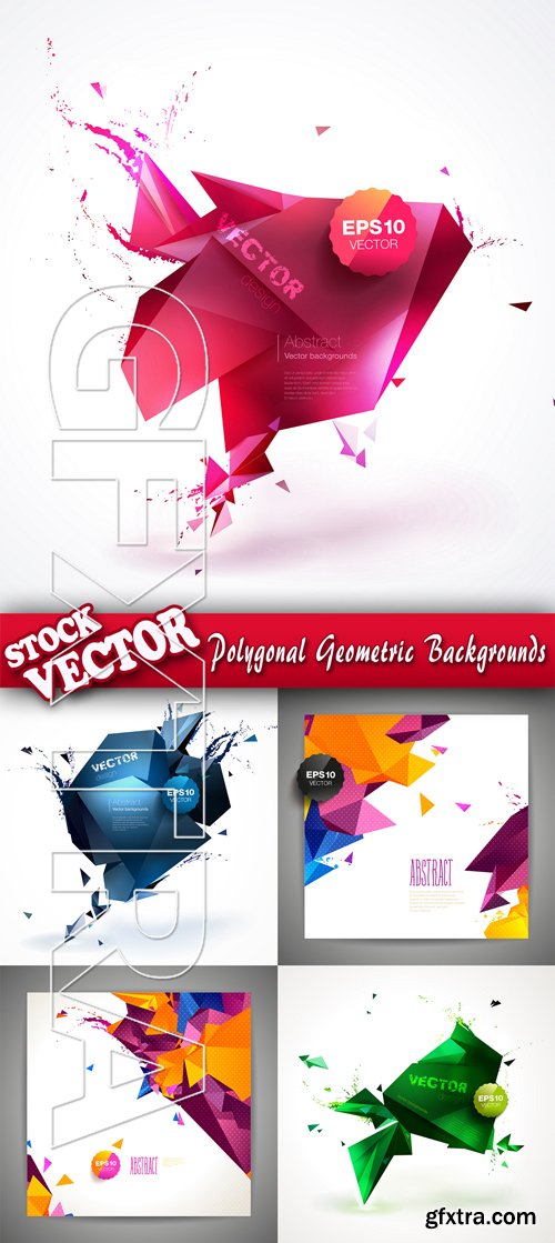 Stock Vector - Polygonal Geometric Backgrounds