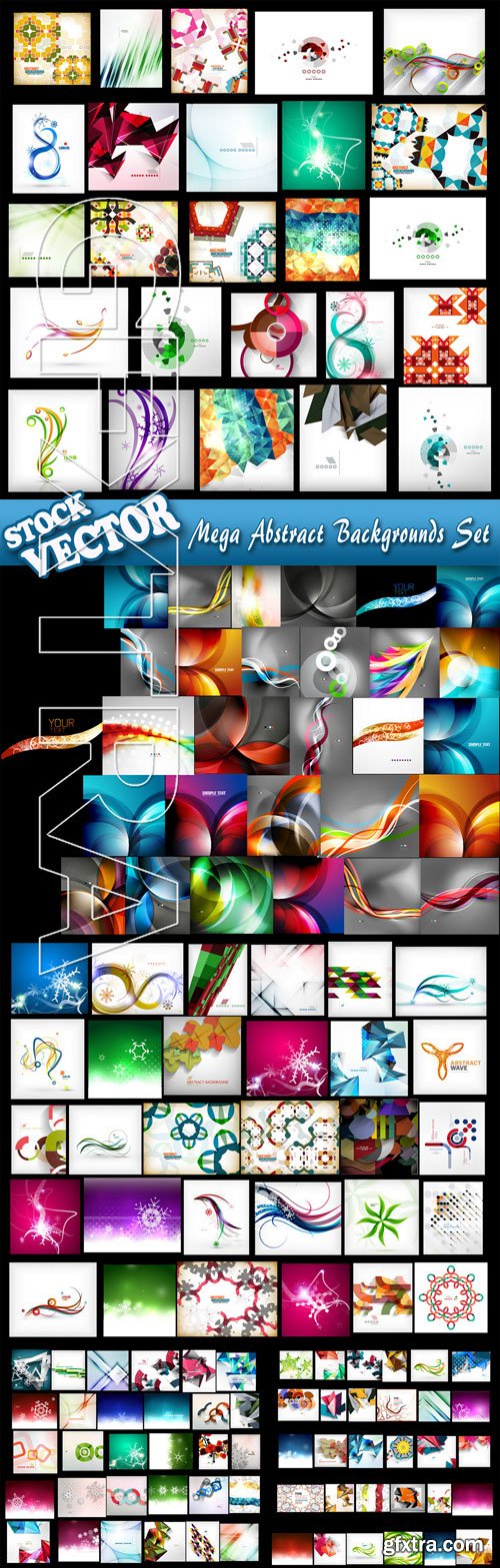 Stock Vector - Mega Abstract Backgrounds Set