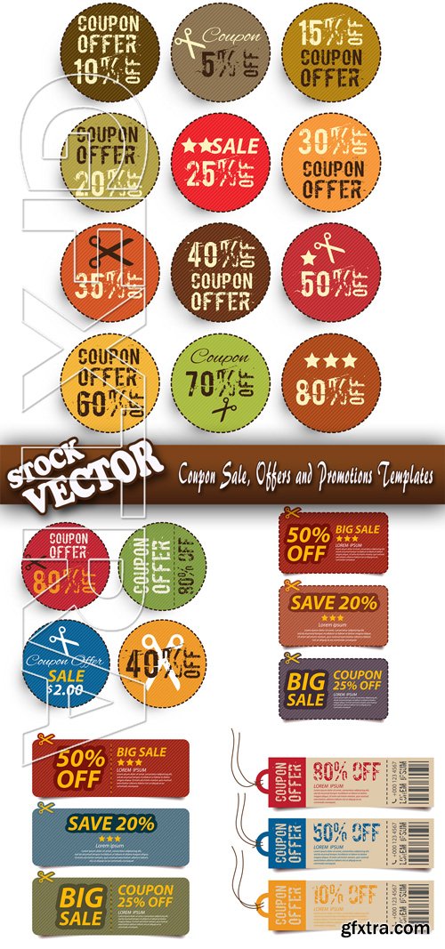 Stock Vector - Coupon Sale, Offers and Promotions Templates