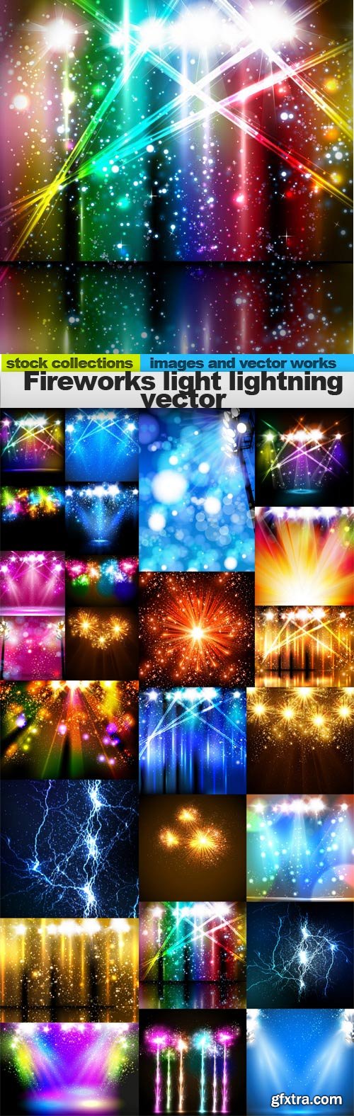 Fireworks light lightning,&nbsp;25 x EPS