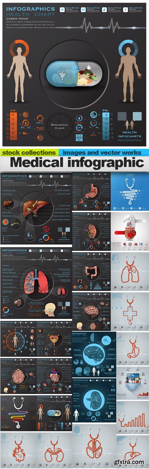 Medical infographic,25 x EPS