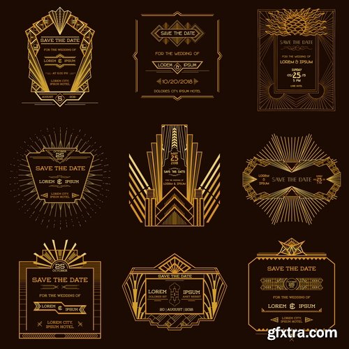 Collection of various decorative elements 25 Eps