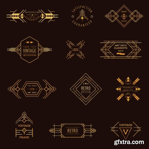 Collection of various decorative elements 25 Eps