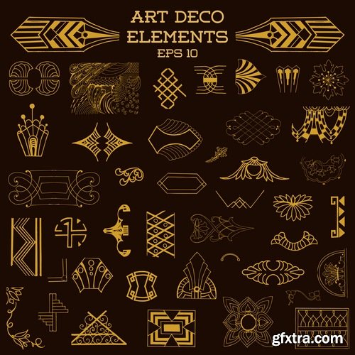 Collection of various decorative elements 25 Eps