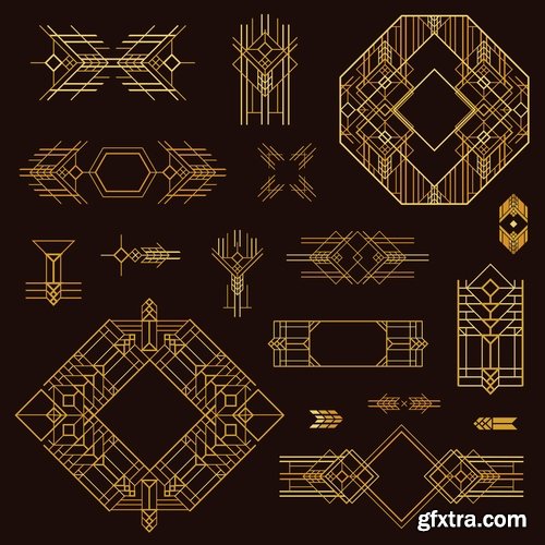 Collection of various decorative elements 25 Eps