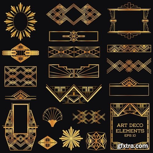 Collection of various decorative elements 25 Eps