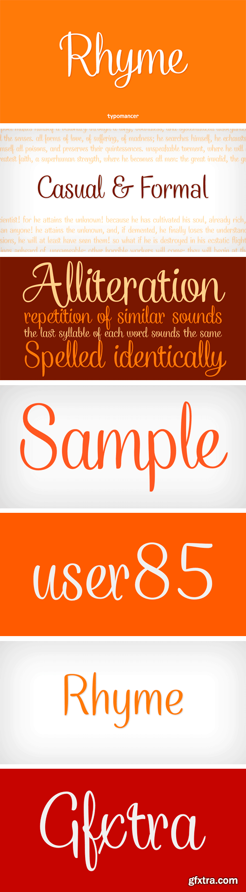 Rhyme Font Family - 2 Fonts $40