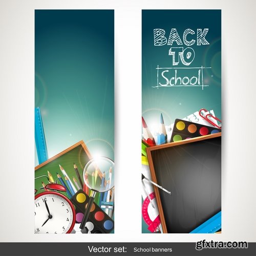 Collection of beautiful school flyers 25 Eps