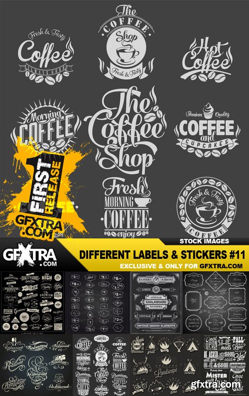 Different Labels &amp; Stickers #11 - 25 Vector