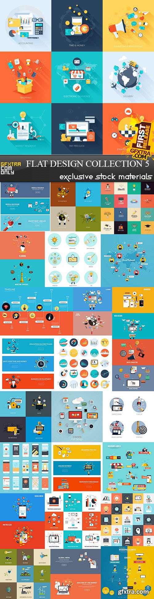Flat Design Collection 5, 25xEPS