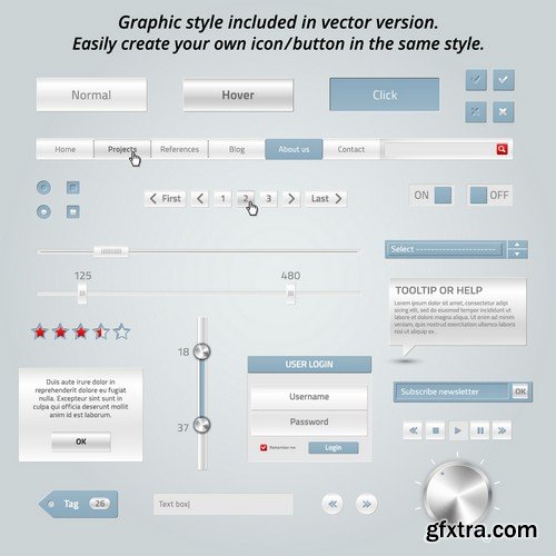 Stock Vectors - Website template 21, 25xEPS