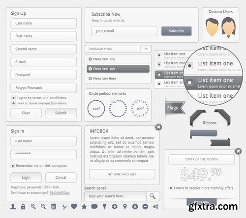 Vector Web Forms Templates - 25x EPS