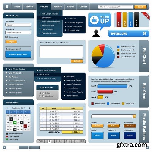 Vector Web Forms Templates - 25x EPS