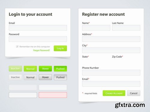 Vector Web Forms Templates - 25x EPS