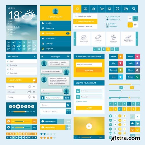 Vector Web Forms Templates - 25x EPS