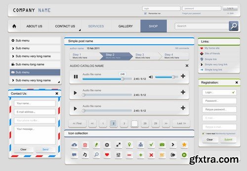 Vector Web Forms Templates - 25x EPS