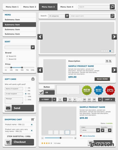 Vector Web Forms Templates - 25x EPS