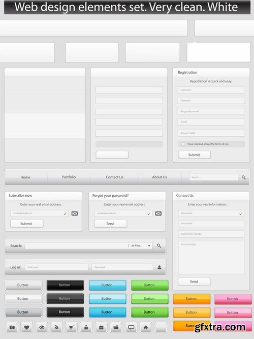 Vector Web Forms Templates - 25x EPS