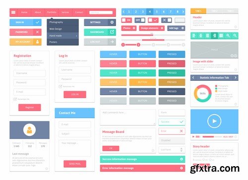 Vector Web Forms Templates - 25x EPS