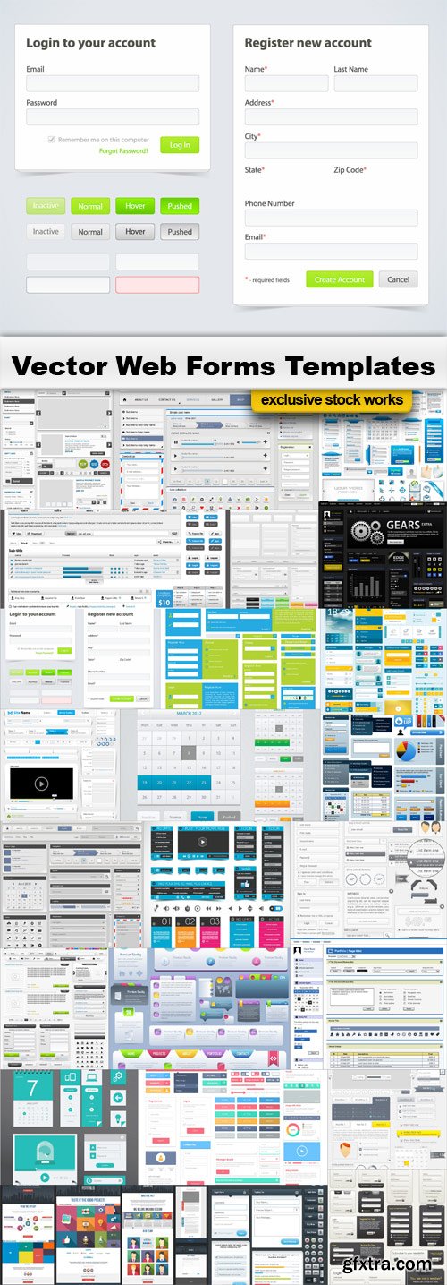 Vector Web Forms Templates - 25x EPS