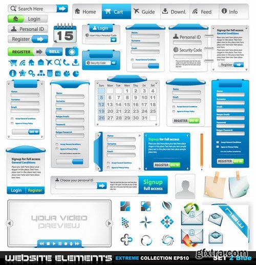 Vector Web Forms Templates - 25x EPS