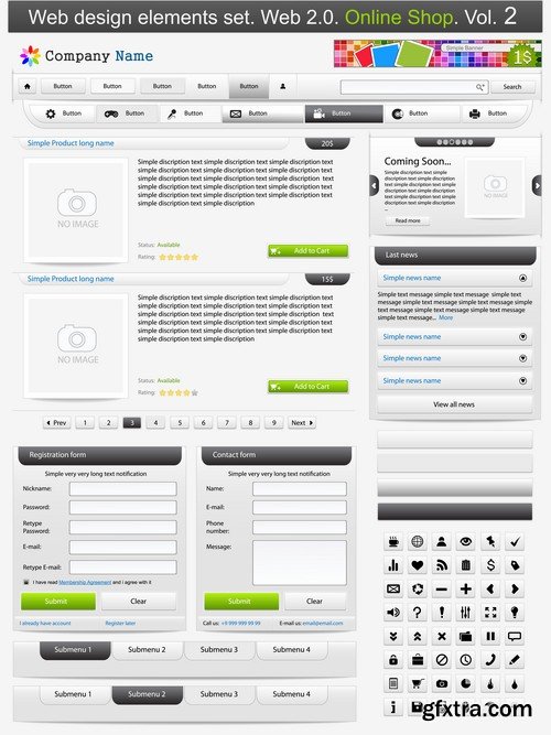 Vector Web Forms Templates - 25x EPS