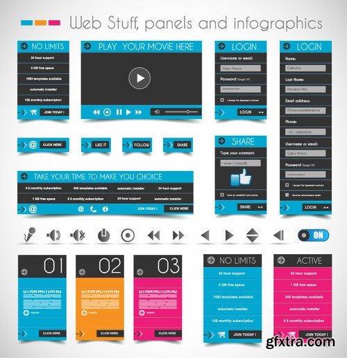 Vector Web Forms Templates - 25x EPS