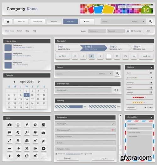 Vector Web Forms Templates - 25x EPS