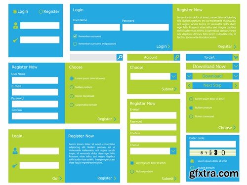 Vector Web Forms Templates - 25x EPS