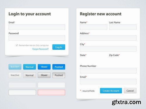 Vector Web Forms Templates - 25x EPS