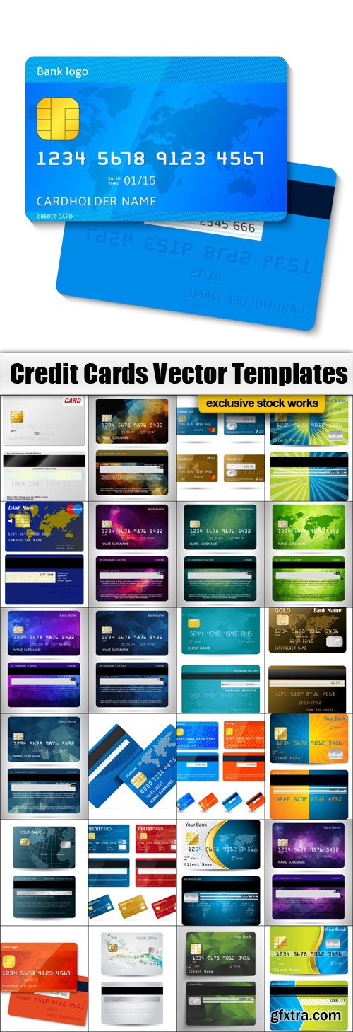 Credit Cards Vector Templates - 25x EPS