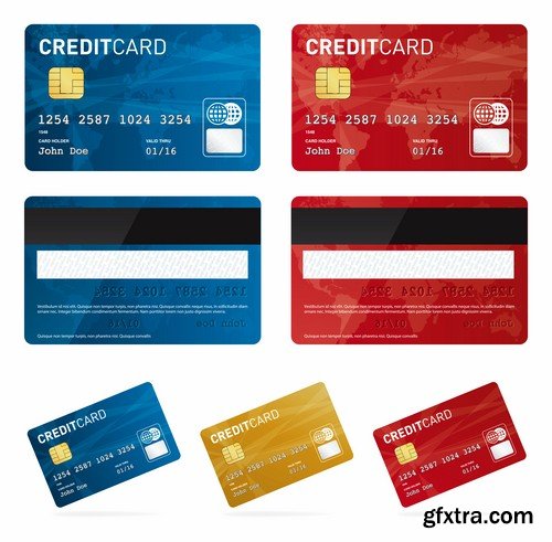 Credit Cards Vector Templates - 25x EPS