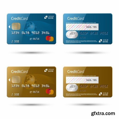 Credit Cards Vector Templates - 25x EPS