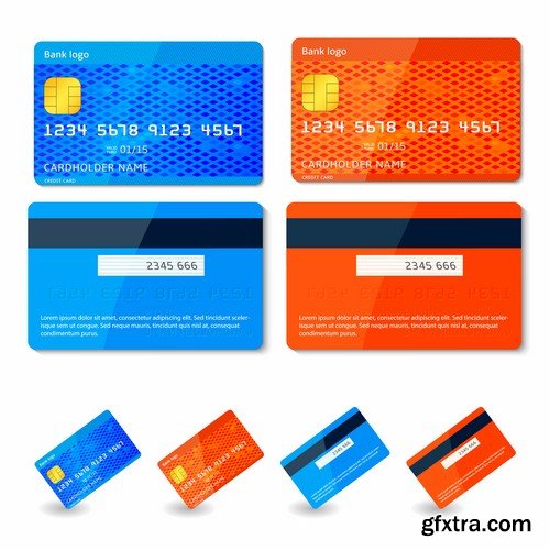 Credit Cards Vector Templates - 25x EPS