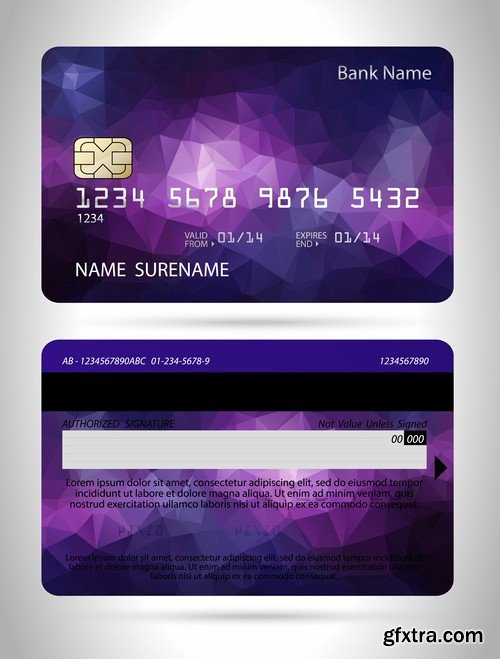 Credit Cards Vector Templates - 25x EPS