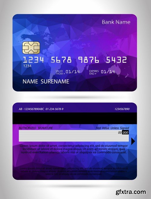 Credit Cards Vector Templates - 25x EPS