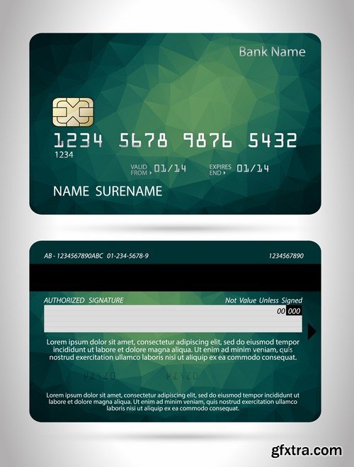 Credit Cards Vector Templates - 25x EPS