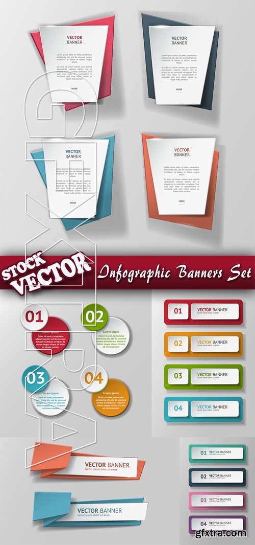 Stock Vector - Infographic Banners Set