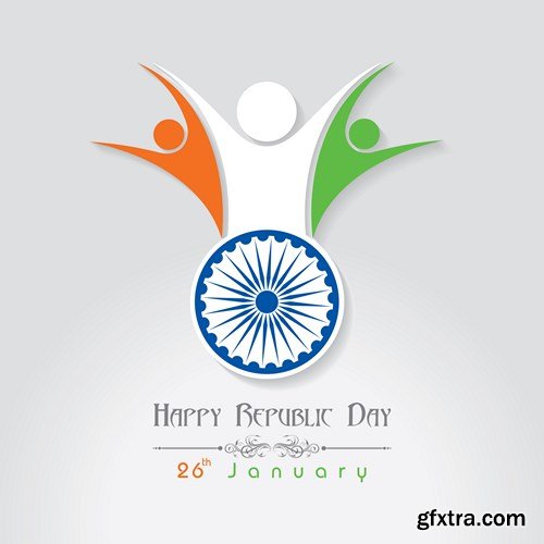 Republic Day of India - 26th of January, 25xEPS