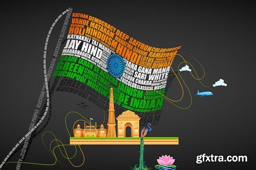 Republic Day of India - 26th of January, 25xEPS