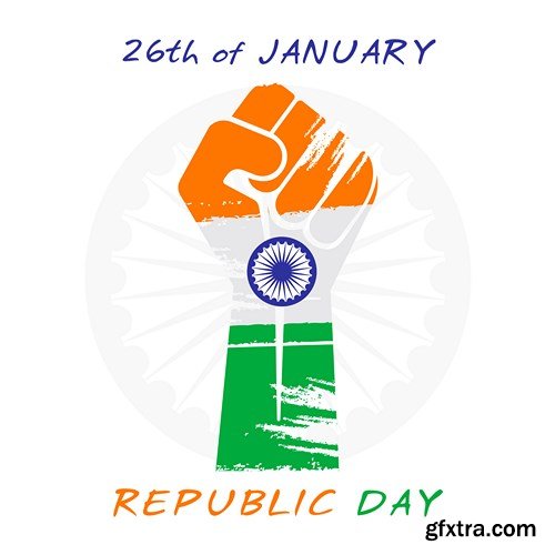 Republic Day of India - 26th of January, 25xEPS