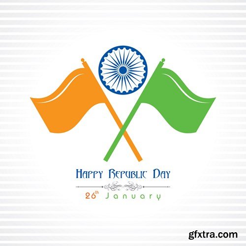 Republic Day of India - 26th of January, 25xEPS