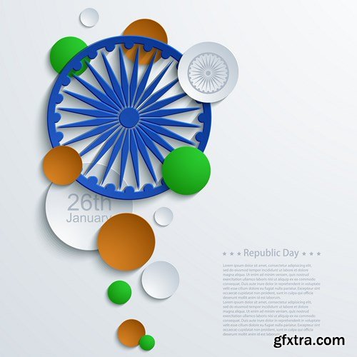 Republic Day of India - 26th of January, 25xEPS