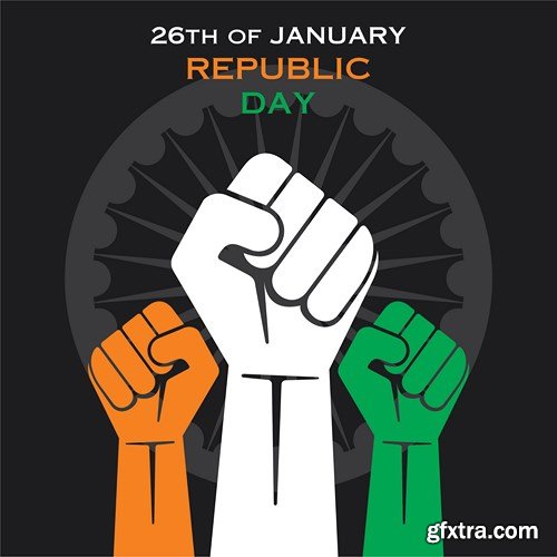 Republic Day of India - 26th of January, 25xEPS